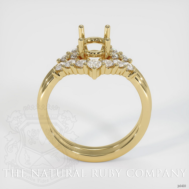 14K Yellow Gold Accent Stones Ring Setting