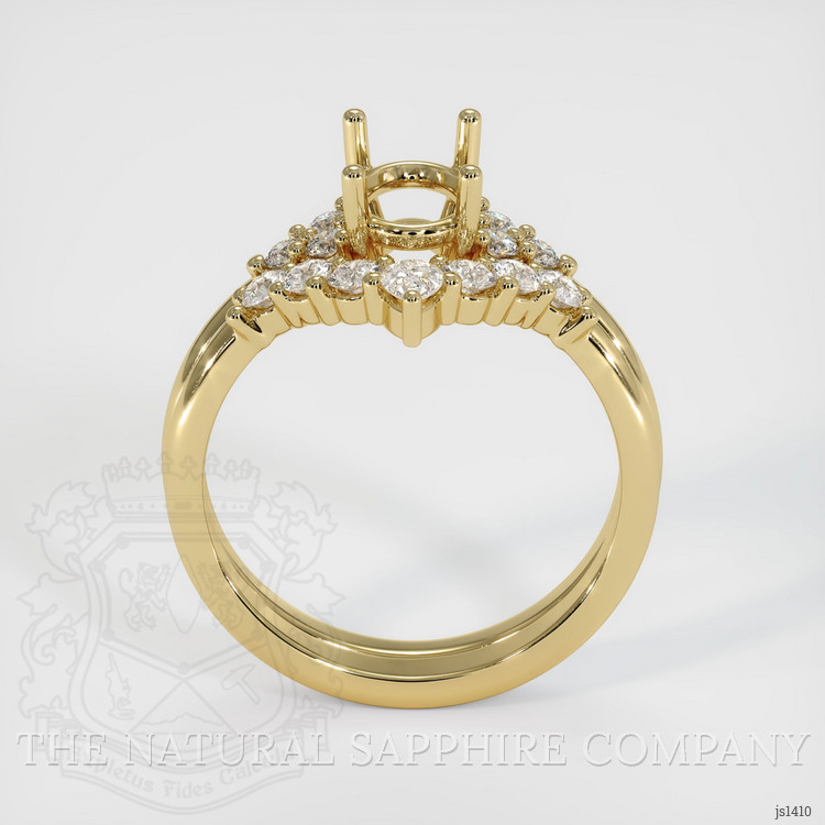 14K Yellow Gold Accent Stones Ring Setting