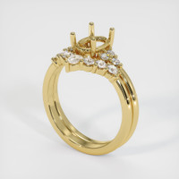 18K Yellow Gold Accent Stones Ring Setting Video