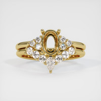 18K Yellow Gold Accent Stones Ring Setting Image