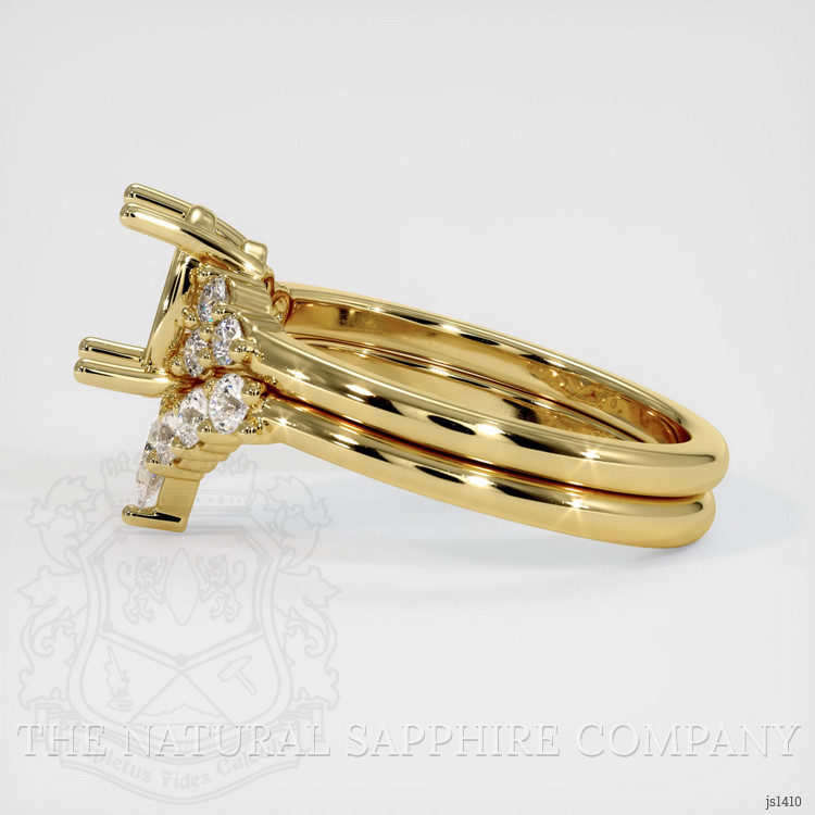18K Yellow Gold Accent Stones Ring Setting