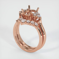 14K Rose Gold Accent Stones Ring Setting Video