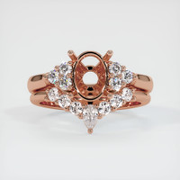 14K Rose Gold Accent Stones Ring Setting Image