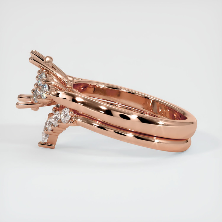14K Rose Gold Accent Stones Ring Setting