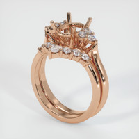 18K Rose Gold Accent Stones Ring Setting Video