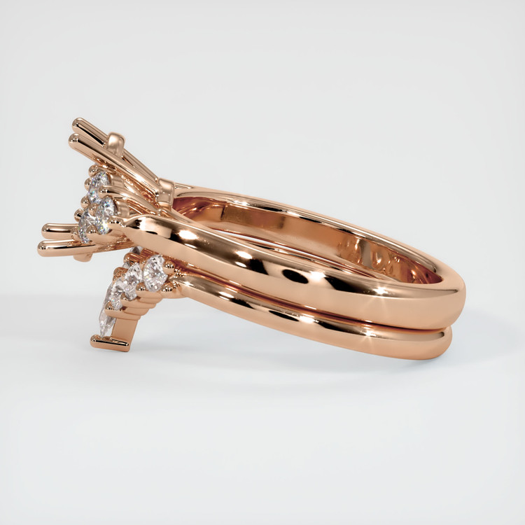 18K Rose Gold Accent Stones Ring Setting