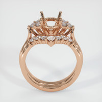 18K Rose Gold Accent Stones Ring Setting Image