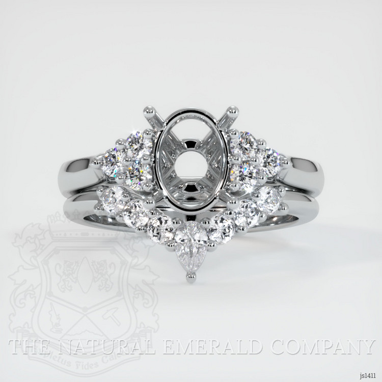 Silver Accent Stones Ring Setting
