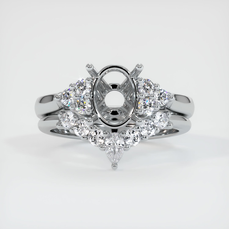 Silver Accent Stones Ring Setting