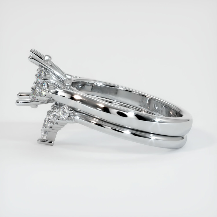 Silver Accent Stones Ring Setting