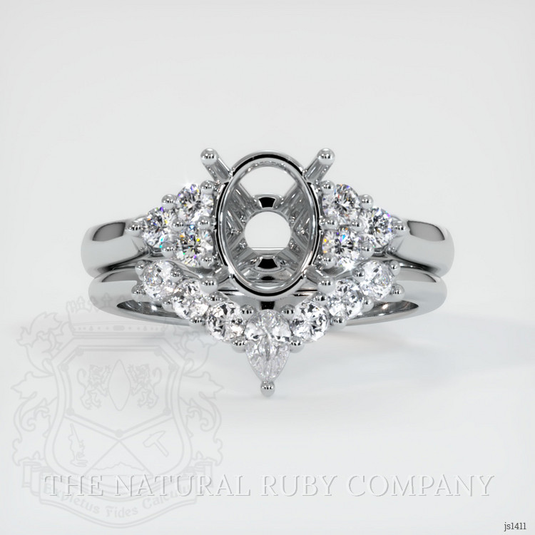 10K White Gold Accent Stones Ring Setting