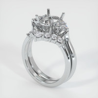 14K White Gold Accent Stones Ring Setting Video