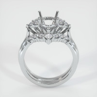 14K White Gold Accent Stones Ring Setting Image
