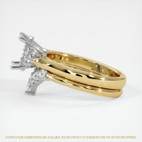 14K White & Yellow Accent Stones Ring Setting Image