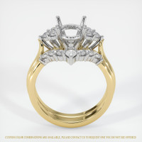 14K White & Yellow Accent Stones Ring Setting Image