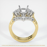 18K White & Yellow Accent Stones Ring Setting Image