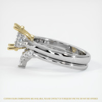 14K Yellow & White Accent Stones Ring Setting Image
