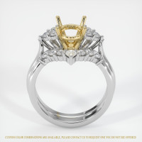 14K Yellow & White Accent Stones Ring Setting Image