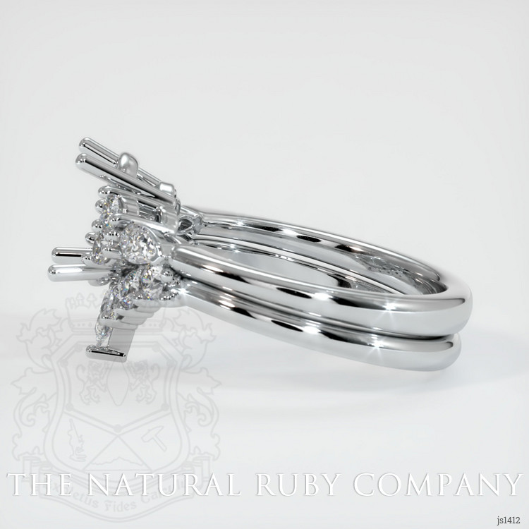 Platinum 950 Accent Stones Ring Setting