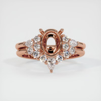 14K Rose Gold Accent Stones Ring Setting Image