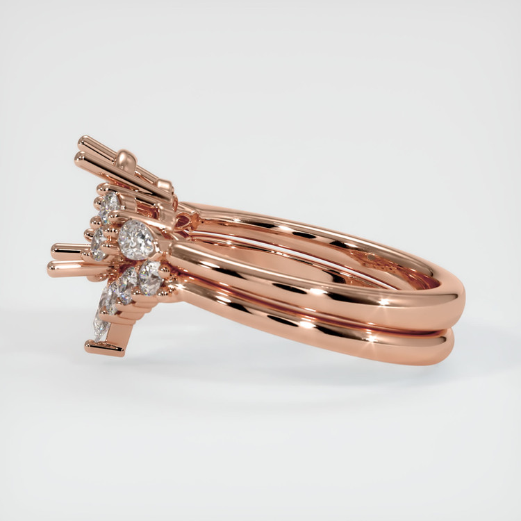 14K Rose Gold Accent Stones Ring Setting