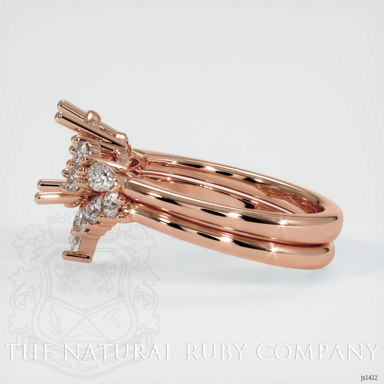14K Rose Gold Accent Stones Ring Setting