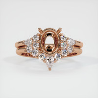 18K Rose Gold Accent Stones Ring Setting Image