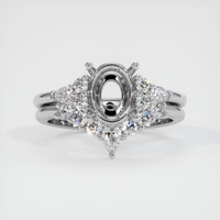 10K White Gold Accent Stones Ring Setting Image