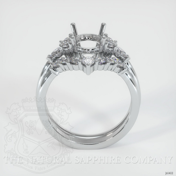 10K White Gold Accent Stones Ring Setting