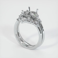 18K White Gold Accent Stones Ring Setting Video