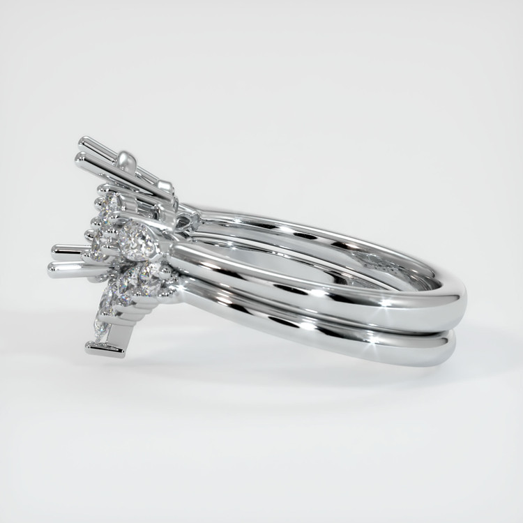 18K White Gold Accent Stones Ring Setting