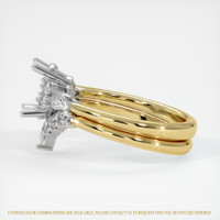 18K White & Yellow Accent Stones Ring Setting Image