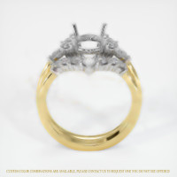 18K White & Yellow Accent Stones Ring Setting Image