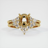10K Yellow Gold Accent Stones Ring Setting Image