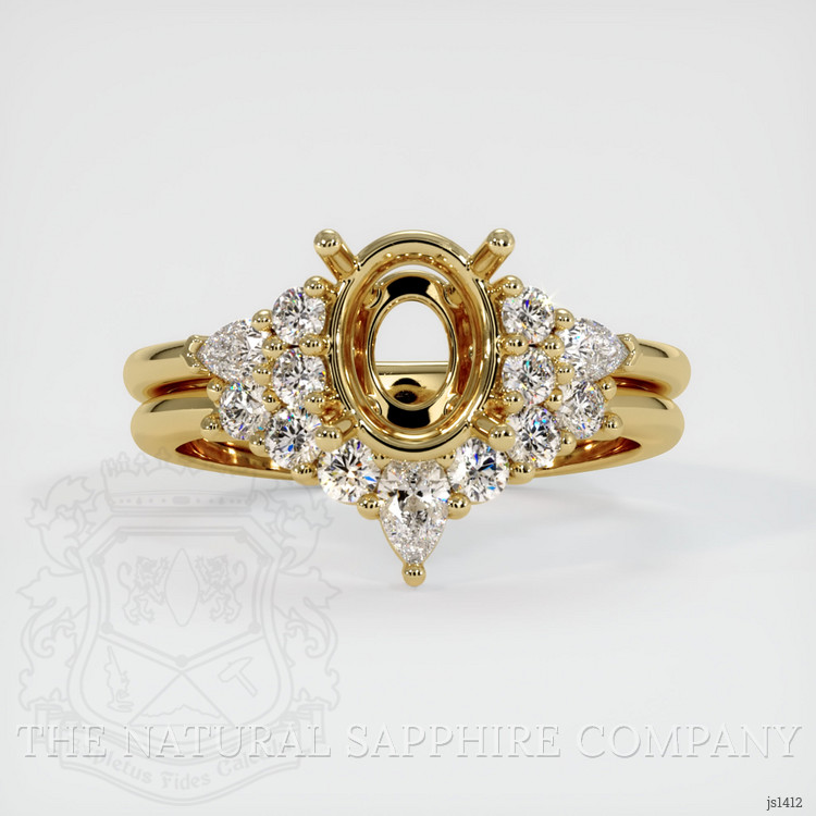 10K Yellow Gold Accent Stones Ring Setting