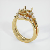 14K Yellow Gold Accent Stones Ring Setting Video
