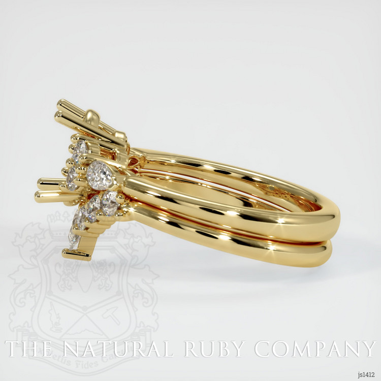 14K Yellow Gold Accent Stones Ring Setting