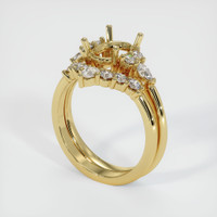 18K Yellow Gold Accent Stones Ring Setting Video