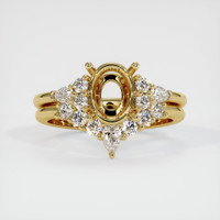 18K Yellow Gold Accent Stones Ring Setting Image