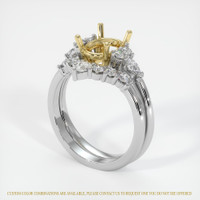 18K Yellow & White Accent Stones Ring Setting Video