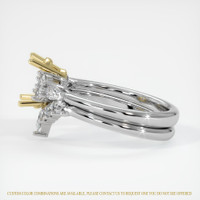 18K Yellow & White Accent Stones Ring Setting Image