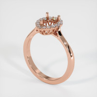 14K Rose Gold Antique Style Ring Setting Video