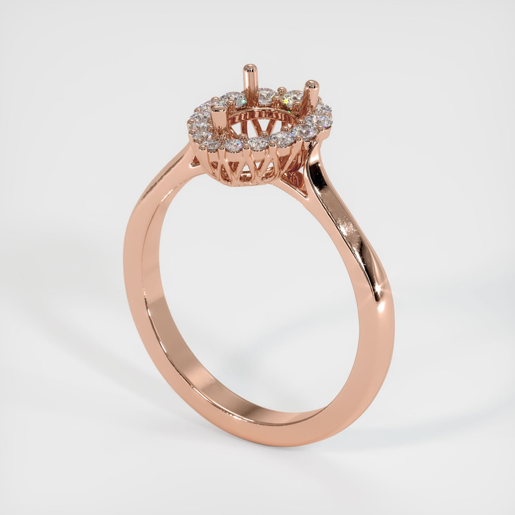 14K Rose Gold Antique Style Ring Setting