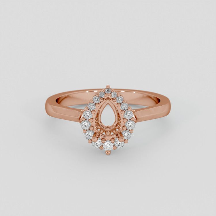 14K Rose Gold Antique Style Ring Setting