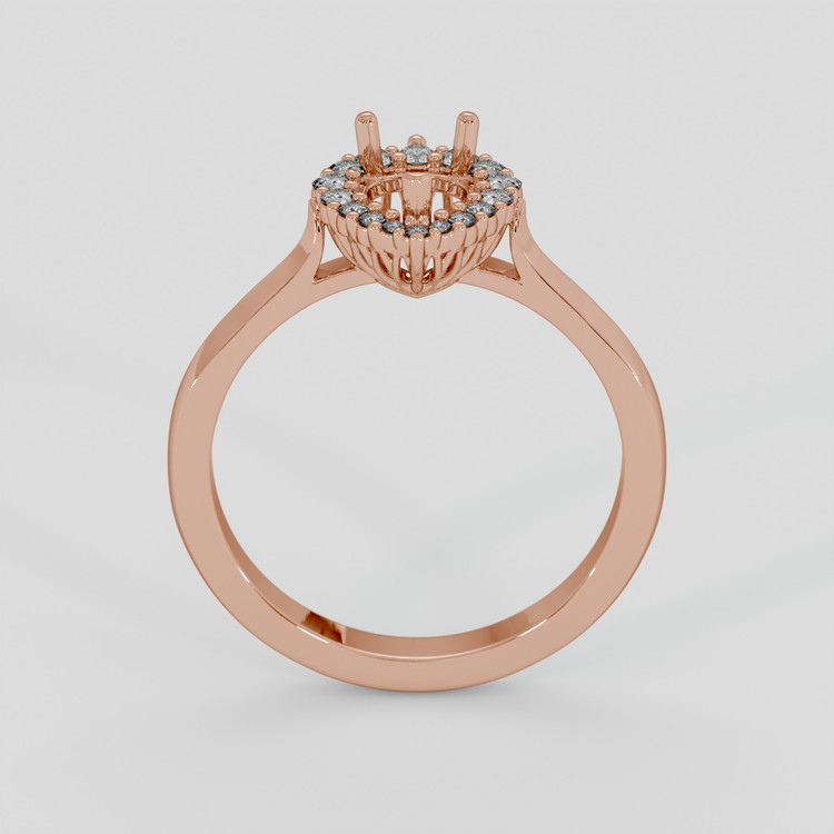 14K Rose Gold Antique Style Ring Setting
