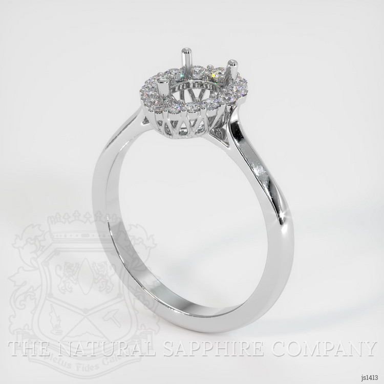 10K White Gold Antique Style Ring Setting