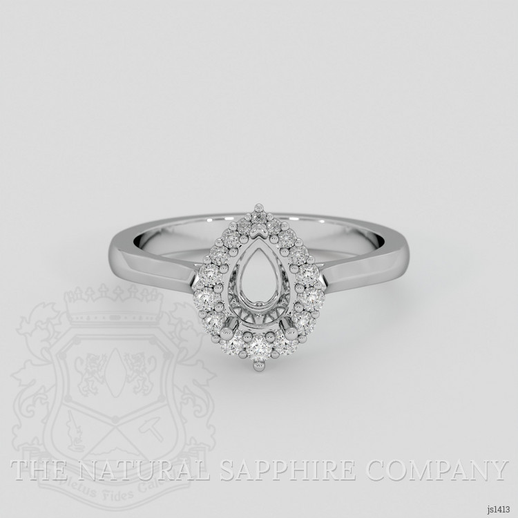 10K White Gold Antique Style Ring Setting