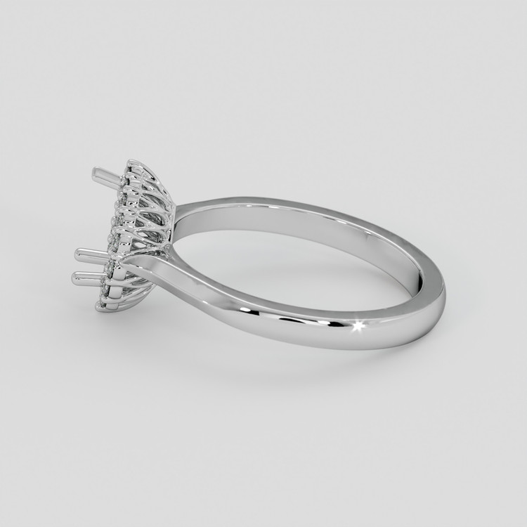 10K White Gold Antique Style Ring Setting