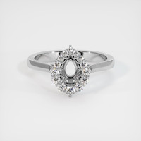 14K White Gold Antique Style Ring Setting Image