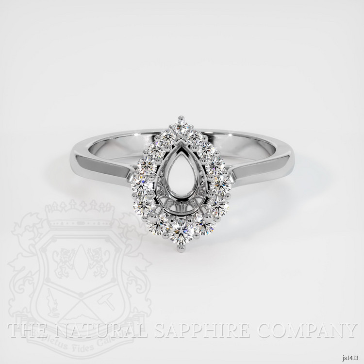 14K White Gold Antique Style Ring Setting